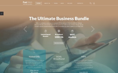 Tema Joomla Responsive #58272 "Fast Web"
