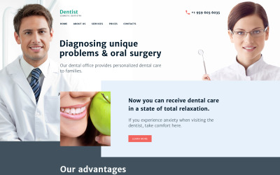 Template Siti Web Responsive #58231 "Cosmetic Dentistry"