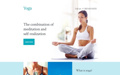 Yoga Responsive Landing Page Vorlage