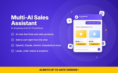 Assistente alle vendite multi-IA per PrestaShop