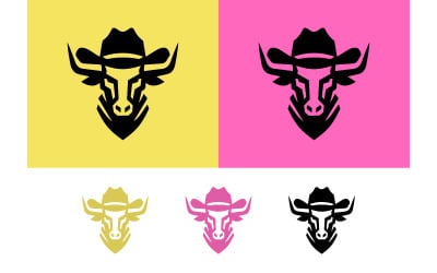 Icona del distintivo dello sceriffo cowboy, nera su sfondo bianco.