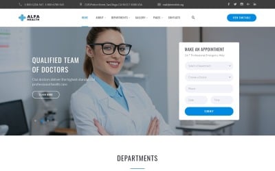 Alfa Health - Doctor Multipage HTML Moderne Website-Vorlage