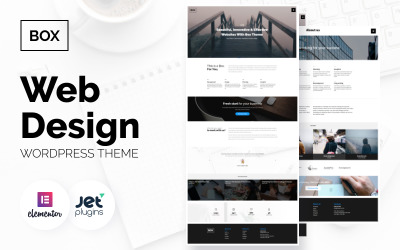 Box - Web Design Víceúčelové moderní téma WordPress Elementor
