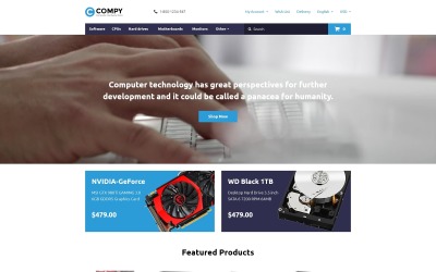 Compy OpenCart шаблон