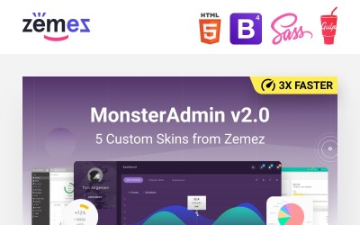 MonsterAdmin Dashboard №58393