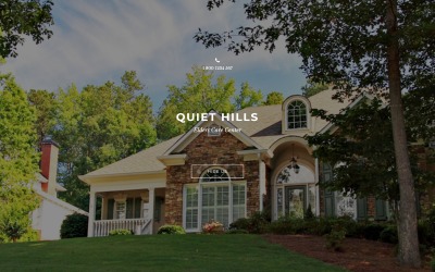 Plantilla de página de destino receptiva para el cuidado de ancianos