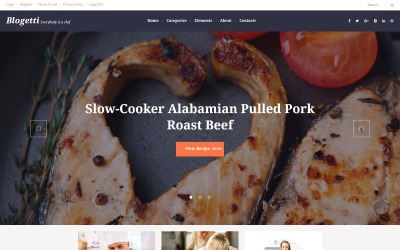 Responsive Blogetti - Restaurant Blog WordPress Theme #58395