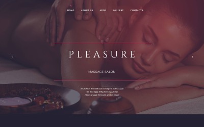 Responsive Website Vorlage für Massagesalon #58304