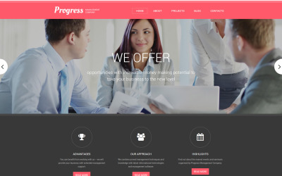 Responsywny szablon Drupal Progress Drupal Template #58394