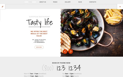 Responsywny szablon Joomla #58368 na temat: kawiarnia i restauracja