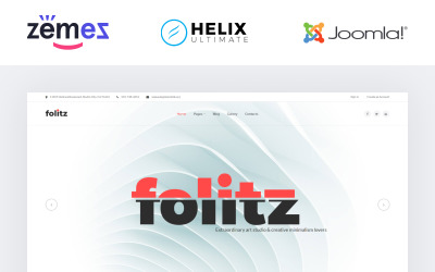 Responsywny szablon Joomla Folitz - Art Studio Minimalistic #58303