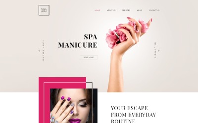Reszponzív Nail Lepo Weboldal sablon 58329