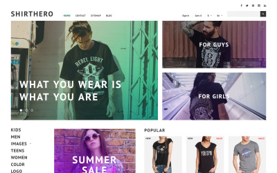 "T-shirt" thème PrestaShop adaptatif #58380