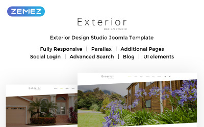 Template Joomla Responsive #58363 "Exterior Design Studio"