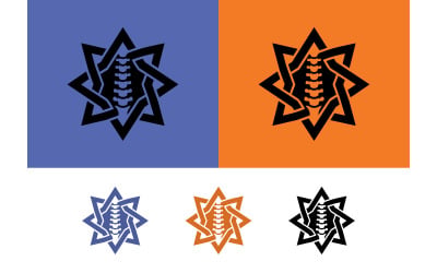 Spine starburst emblem logo.