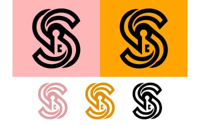 Pembe arka plan üzerinde anahtar ve kilit bulunan S harfi logosu.