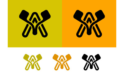 Sarı ve turuncu arka planlar üzerinde W logosu konsepti.