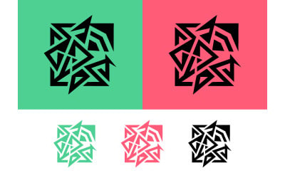 Modernes Logo-Designkonzept mit abstrakten geometrischen Formen.