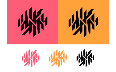 Dynamisches, abstraktes, lineares Logo-Design.