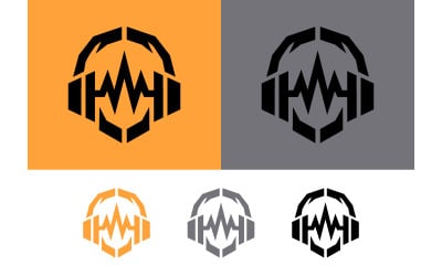 Логотип наушников Soundwave, абстрактный геометрический.