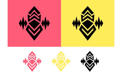 Modernes abstraktes Logo-Design im Stil eines Stammesemblems.