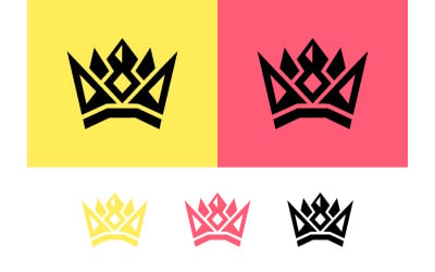 Abstraktes Logo-Design mit stilisierter Krone.