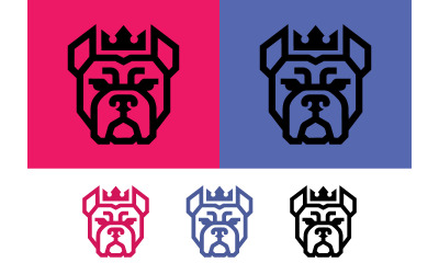 Logo von Dog King im geometrischen Stil.
