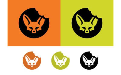 Logo-Design: Fuchsgesicht mit Biss im Kreis.