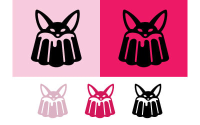 Logo-Designelement für Fuchs-Geleepudding.