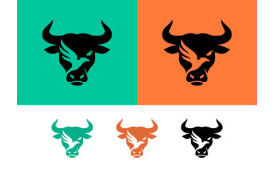 Logo-Design-Symbol der Fusion von Stier und Vogel.