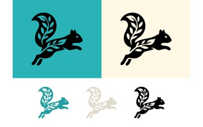 Logo-Design mit springendem Eichhörnchen als Naturelement.