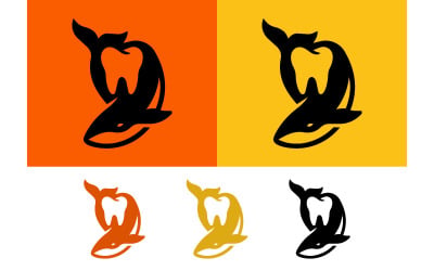 Abstraktes Logo-Design mit Orca-Motiv.