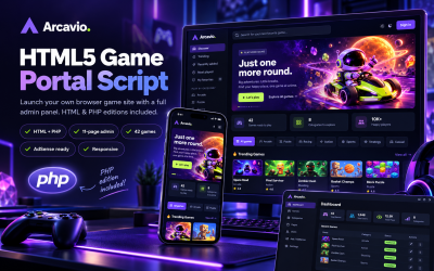 Arcavio - HTML5 Game Portal PHP Script with Admin Panel