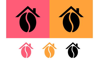 Logo-ontwerp voor een koffiehuis met een koffieboon.