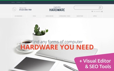 Computerhardware MotoCMS e-commercesjabloon