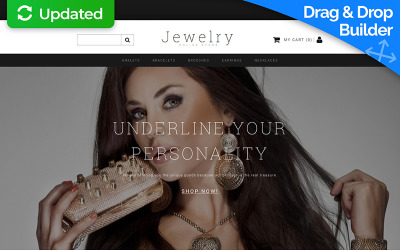 Modello MotoCMS E-commerce Responsive #58487 per Un Sito di Gioielli