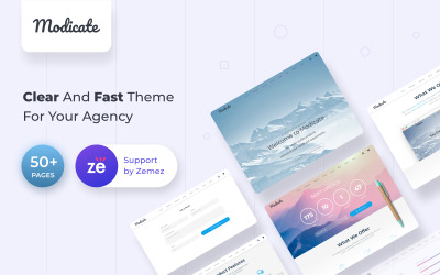 "Modicate Multipurpose" Responsive Website template №58434