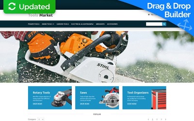 MotoCMS интернет-магазин №58483 на тему инструменты и оборудование