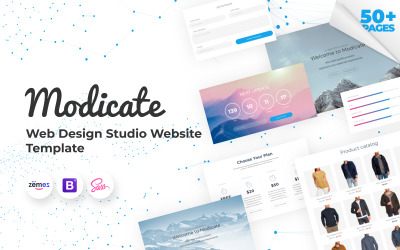 Responsive Modicate - Web Design Studio Website Template Web Sitesi #58434