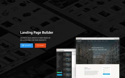 Responsives Landing Page Template für Immobilien #58467