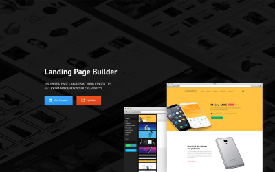 Responsivt Landing Page-mall #58492