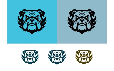 Mascota Bulldog, feroz emblema de equipo deportivo.