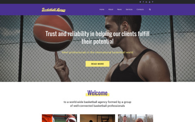 Баскетбол шаблон веб-сайту