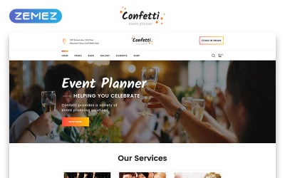 Confetti - Modelo de site em HTML elegante de várias páginas para loja de presentes