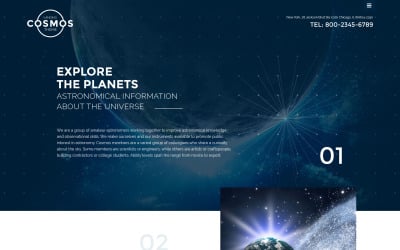 Cosmos Landing Tema Web Sitesi Şablonu