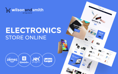 "Electronics - Advanced Electronics Store Online" Responsive WooCommerce Thema №58569