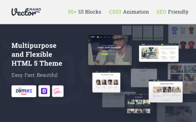Grand Vector - Web Tasarım Stüdyosu HTML5 Web Sitesi Şablonu