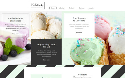 Ice Cream Responsive Website Template