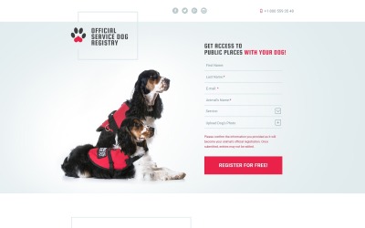 Modèle De Page D'atterrissage adaptatif pour sites de chiens #58514