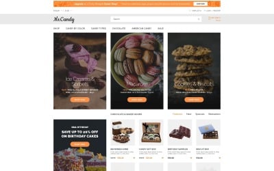 Ms.Candy - Магазин сладостей Современный шаблон OpenCart